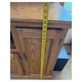 Oak Entertainment Cabinet TV Stand Media Console Storage 42x21x38