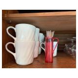 Vintage Assorted Barware & Mugs Glass Tumblers Souvenir Drinkware