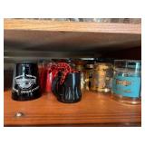 Vintage Assorted Barware & Mugs Glass Tumblers Souvenir Drinkware