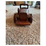 Set of 4 Handcrafted Wooden Model Classic Cars Vintage Style Roadster Coupe Decor