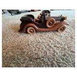 Set of 4 Handcrafted Wooden Model Classic Cars Vintage Style Roadster Coupe Decor