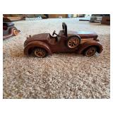 Set of 4 Handcrafted Wooden Model Classic Cars Vintage Style Roadster Coupe Decor