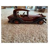 Set of 4 Handcrafted Wooden Model Classic Cars Vintage Style Roadster Coupe Decor