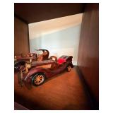 Set of 3 Handcrafted Wooden Model Classic Cars Decorative Display