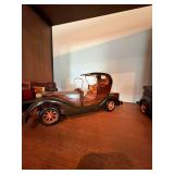 Set of 3 Handcrafted Wooden Model Classic Cars Decorative Display