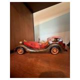 Set of 3 Handcrafted Wooden Model Classic Cars Decorative Display