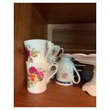 Box Lot of Assorted China, Glassware, Golf Ball Cookie Jar & Cake Stand