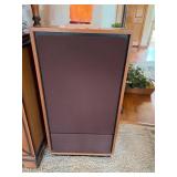 Vintage Walnut Floor Speakers Stereo Pair 33.25in Tall 17.5in Wide