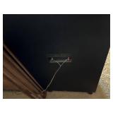 Vintage Walnut Floor Speakers Stereo Pair 33.25in Tall 17.5in Wide