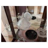 Assorted Pressed Glass Crystal Decor Candy Dishes Swan Ashtray