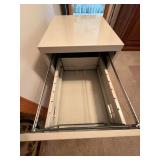2-Drawer Metal Vertical Filing Cabinet w/ Key 15x18x29 Beige
