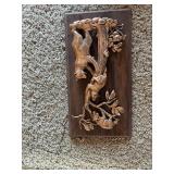 Lot of Vintage Wall Decor - MLB Team Pins Set, Wildlife Prints & Copper Plaque