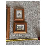 Set of 4 Framed Signed Duck Prints Mallard Teal Wood Duck Pintail Oak Frames