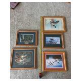 Lot of Framed Wildlife Prints Norlien Millette Mock Heinz Deer Ducks Hummingbirds