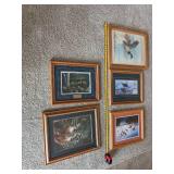 Lot of Framed Wildlife Prints Norlien Millette Mock Heinz Deer Ducks Hummingbirds