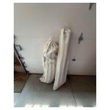 Pair of Striped Canvas Drawstring Storage Bags Large Laundry Sacks