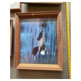 Vintage Framed Wildlife Art Prints - Set of 4 Duck Loon Turkey
