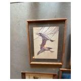 Vintage Framed Wildlife Art Prints - Set of 4 Duck Loon Turkey