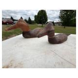 Lot of 4 Vintage Hand Carved Wooden Duck & Goose Decoy Figurines