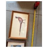Set of 4 Vintage Framed Wildlife Scenic Prints Ducks Pheasant Loons