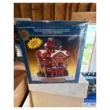 Box Lot of Assorted Christmas Decor Lights Village House Santa