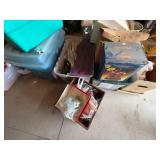 Box Lot of Assorted Christmas Decor Lights Village House Santa