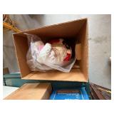 Box Lot of Assorted Christmas Decor Lights Village House Santa