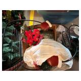 Box Lot of Assorted Christmas Decor Lights Village House Santa