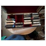 Vintage Vinyl 8-Track Tape Carrying Case Lot of 14 Tapes Country Rock