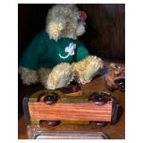 Set of 6 Hand Carved Wooden Vintage Car Figurines Folk Art Decor