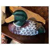 Set of 3 Vintage Hand Carved Wooden Duck Decoys Folk Art Decor