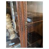Traditional 3 Door Glass Display Cabinet Bookcase 61x60x13