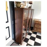 Traditional 3 Door Glass Display Cabinet Bookcase 61x60x13