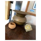 Lot of Assorted Decorative Home Decor Vase Onyx Clock Pottery