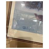 Otto Henry Pfeiffer Back Yard Pheasants Signed Framed Print 393/500
