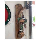 Lot of Assorted Wall Decor Route 66 Clock & Rustic Bird Plaque