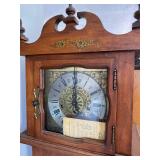 Ridgeway Grandfather Floor Clock Wood Case Roman Dial Approx 6 Ft