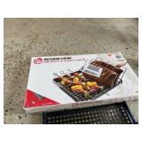 Outdoor Living Rib Rack & Shish Kabob Grill Tray Set 805-F w/ Box