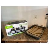 TRU Dual Crock Buffet Slow Cooker & Dish Drying Rack Kitchen Lot
