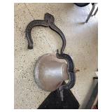 Antique Cast Iron Farm Dinner Bell w/ Yoke Hanger MDB & Co Cincinnati