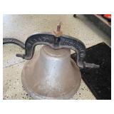 Antique Cast Iron Farm Dinner Bell w/ Yoke Hanger MDB & Co Cincinnati