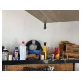 Assorted Automotive Shop Supply Lot w/ Hose, Chemicals & Hardware