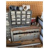 Lot of Assorted Workbench Hardware Parts Organizers & Shop Supplies