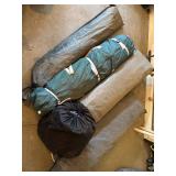 Assorted Camping Tent & Canopy Shelter Bag Lot w/ Poles Tarps