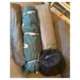 Assorted Camping Tent & Canopy Shelter Bag Lot w/ Poles Tarps