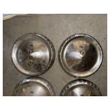 Vintage Ford Dog Dish Poverty Hubcaps Set of 4 Stainless Wheel Covers