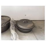 Venzler Cast Iron Dutch Oven & Covered Skillet Camp Cookware Set