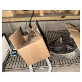 Box Lot of Assorted Mechanical Parts Shurflo Pump Blower Wheel