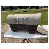 Vintage Schaper Covered Wagon Toy Display Storage Wagon