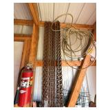 Lot of Heavy Duty Tow Logging Chains With Large Forged Hook